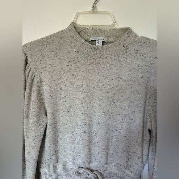TopShop grey long sleeve drawstring sweater dress size 8 - Picture 6 of 10